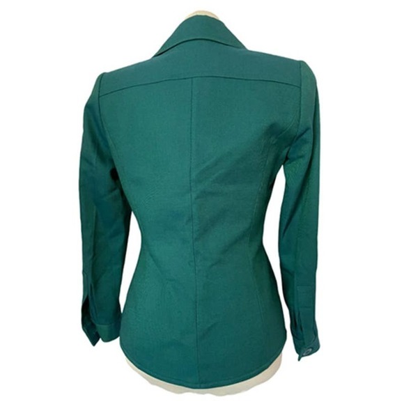 linda Allard Ellen Tracy Green Blazer Size 2 petite - Picture 4 of 11